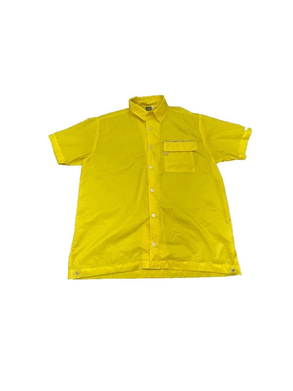 Vintage 90'S FRESHJIVE Seditionary Movement Button Front Sz L Skate Surf Yellow